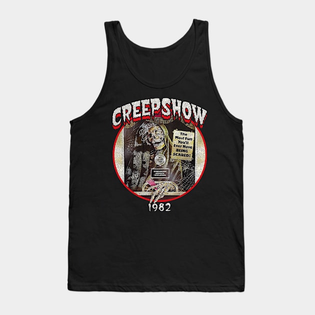 Creepshow 1982 Oval Worn Out Tank Top by Alema Art